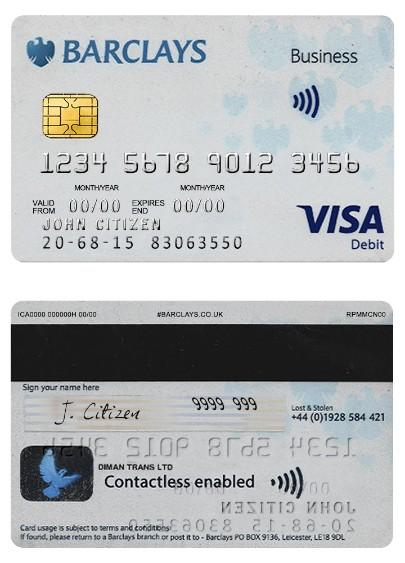 United Kingdom Barclays PLC visa card